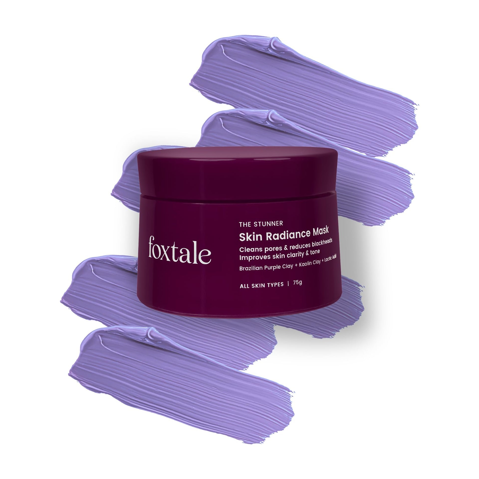 Foxtale De-Tan Face Mask for Glowing Skin| Clay Mask with Lactic Acid ...