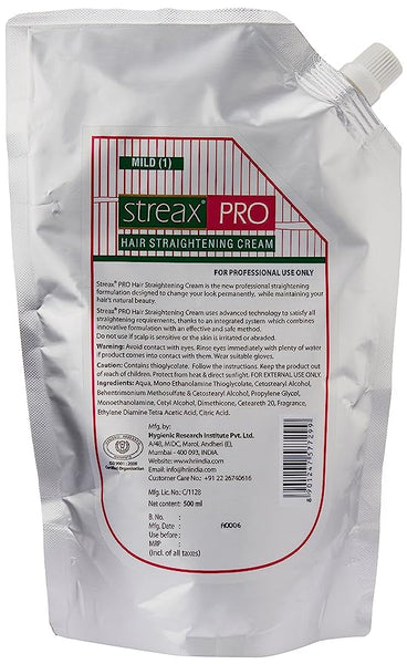 Streax pro hair straightening cream intense 500ml sale