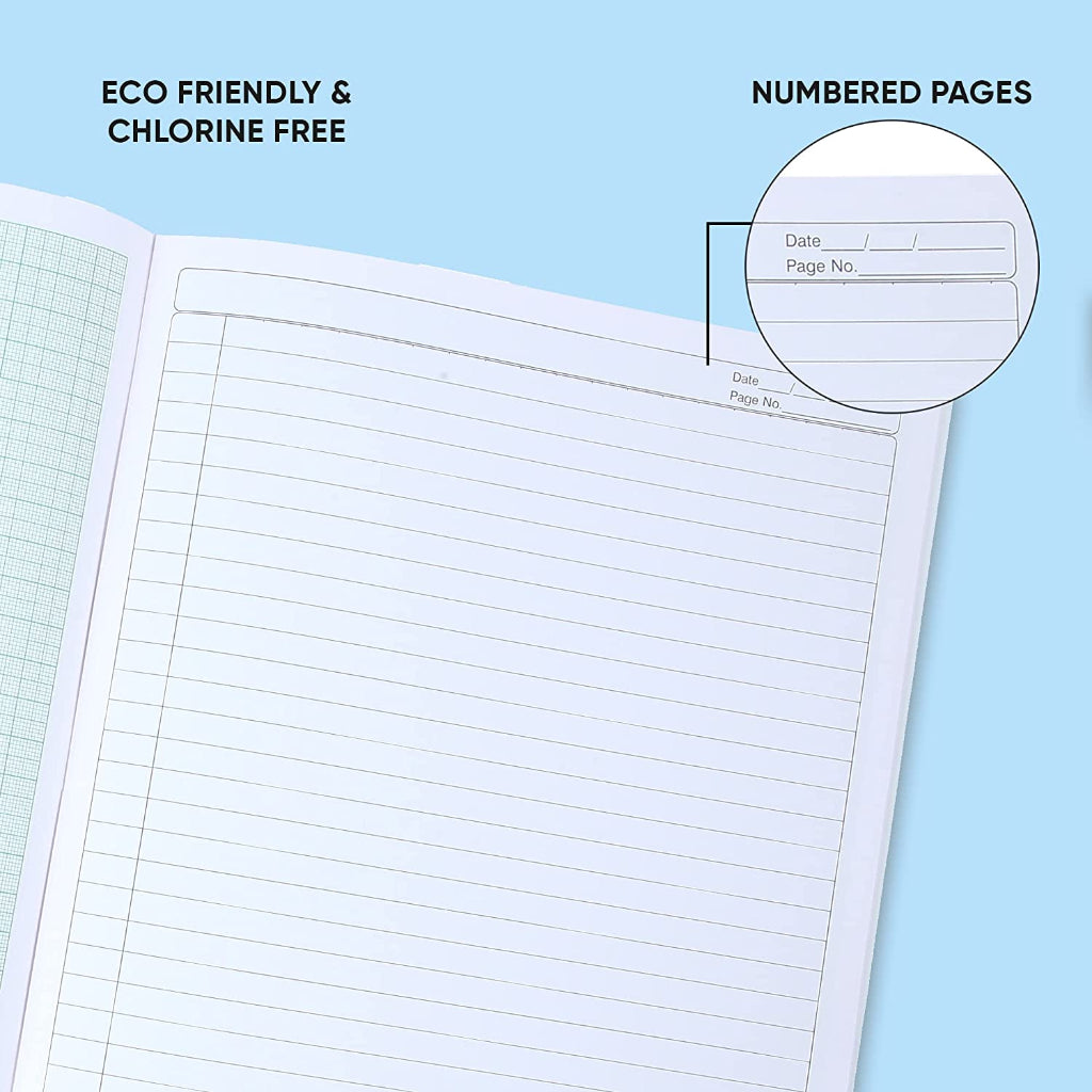 Single Cash Ruled Doms Graph Book - Graphical Square- One Side Ruled – Fetch N Buy