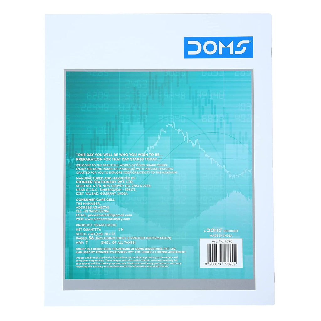 Single Cash Ruled Doms Graph Book - Graphical Square- One Side Ruled – Fetch N Buy