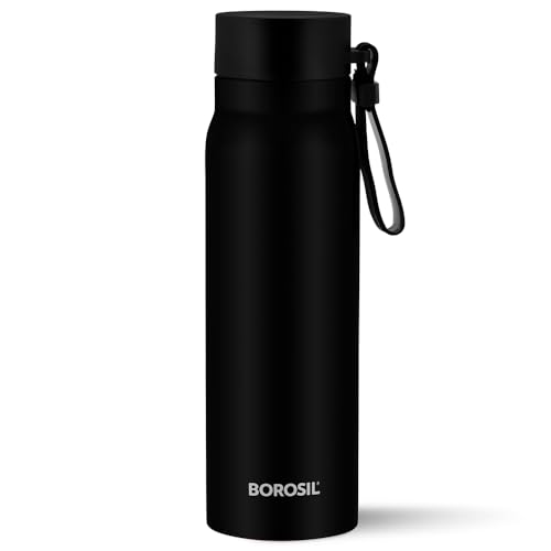 BOROSIL Trek Green 500 ml Flask water Bottle (Pack of 1, Steel)