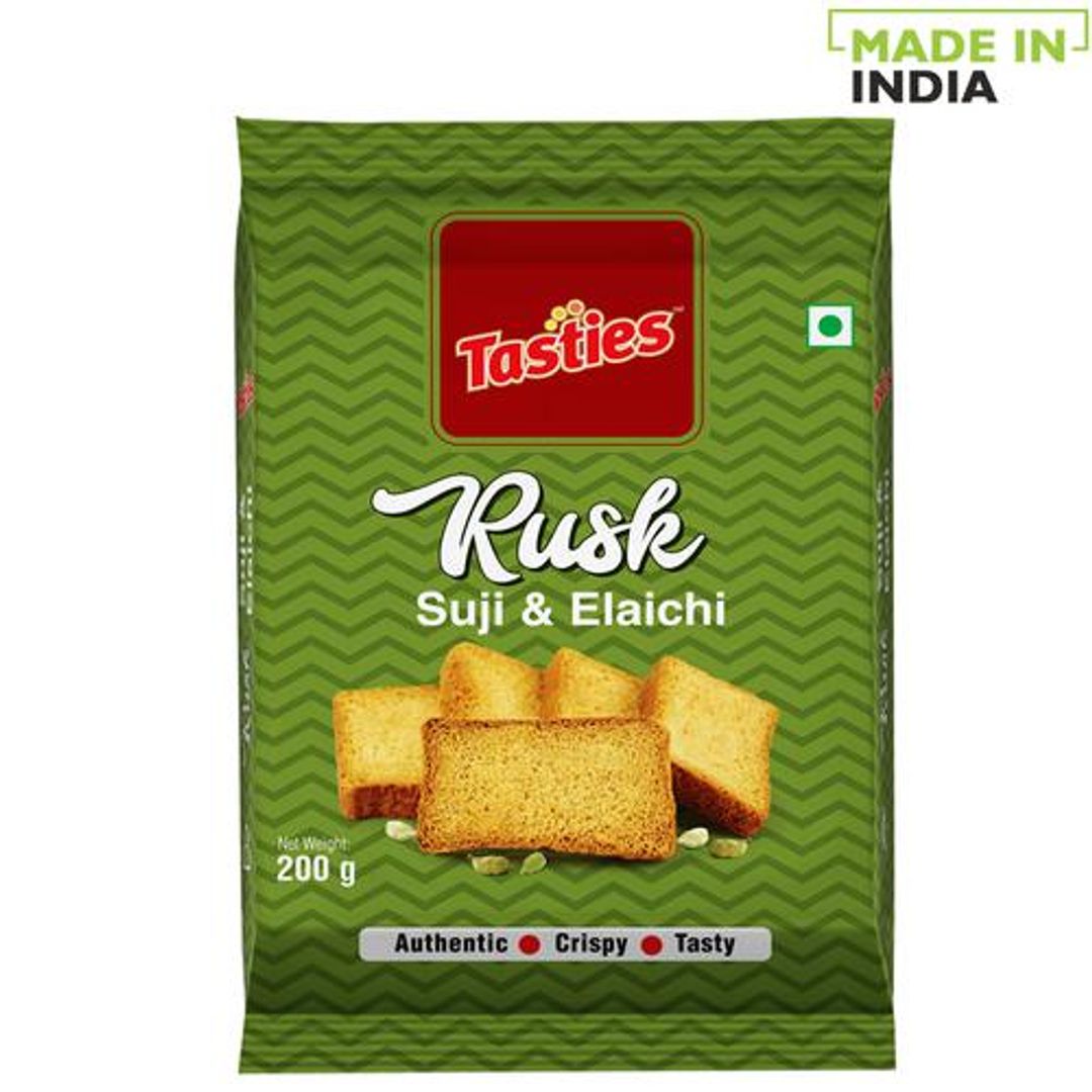 Elachi Rusk Tasties Rusk - Suji & Elaichi, 200 g – Fetch N Buy