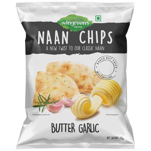 Wingreens Farms Butter Garlic Naan Chips 60GM Fetch N Buy wingreens-farms-butter-garlic-naan-chips-60gm-fetch-n-buy