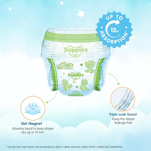 Supples Premium Diapers, New Born/X-Small (NB/XS), 80 Count, 0-5 Kg, 12 hrs  Absorption Diaper Pants | Dealsmagnet.com