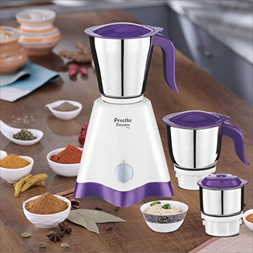 Preethi 600 Watts 4 Jar Mixer Grinder (CROWN PLUS) - Nandilath G-Mart