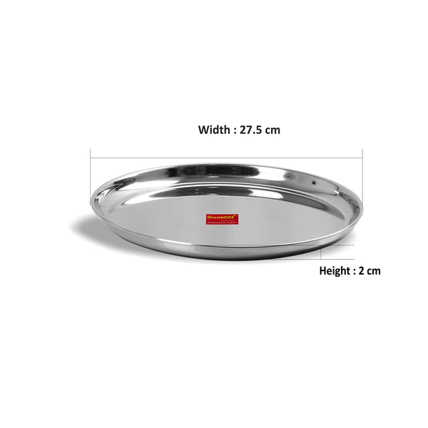 Sumeet Stainless Steel Mirror Finish Square Shape Heavy Gauge Glass Se –  Sumeet Cookware
